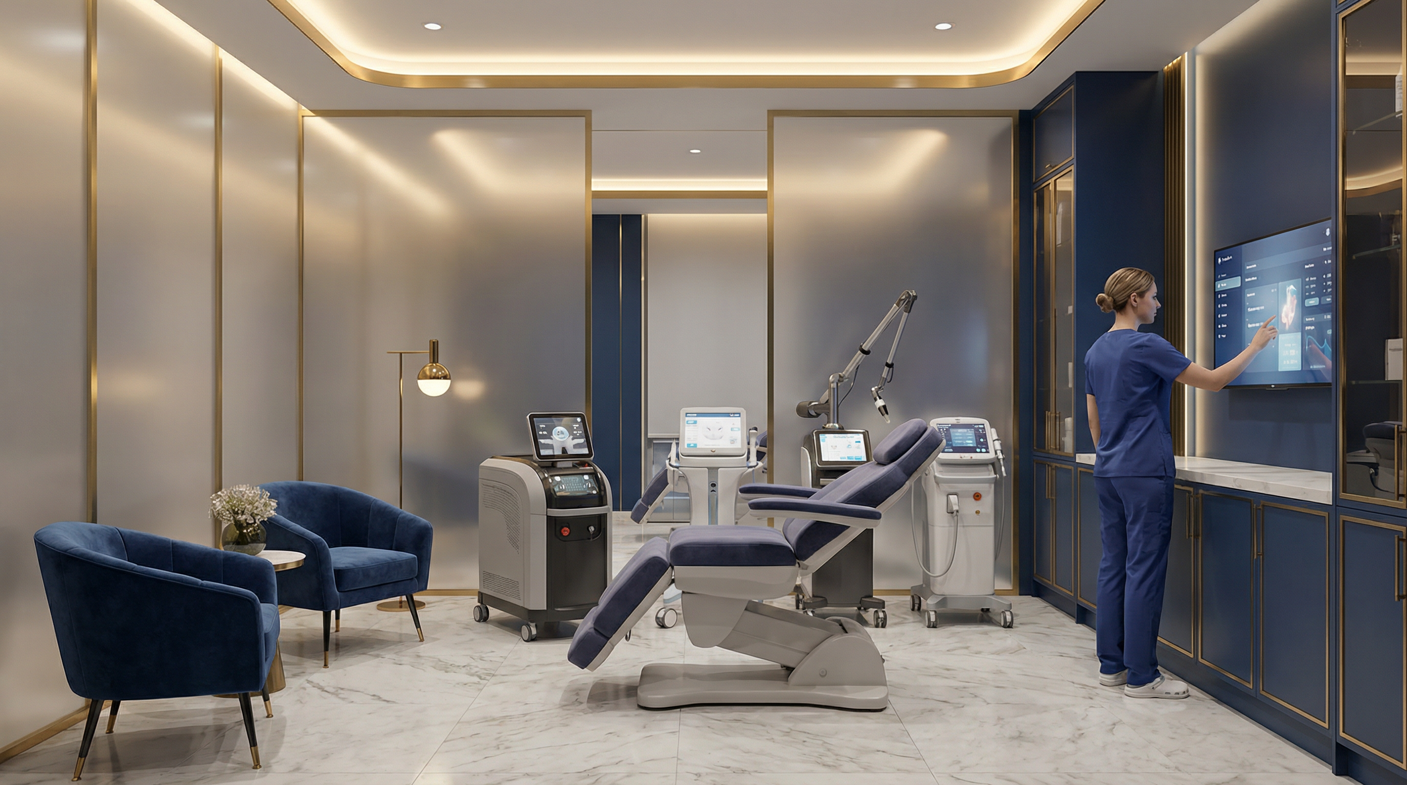 Interior de clínica de medicina estética