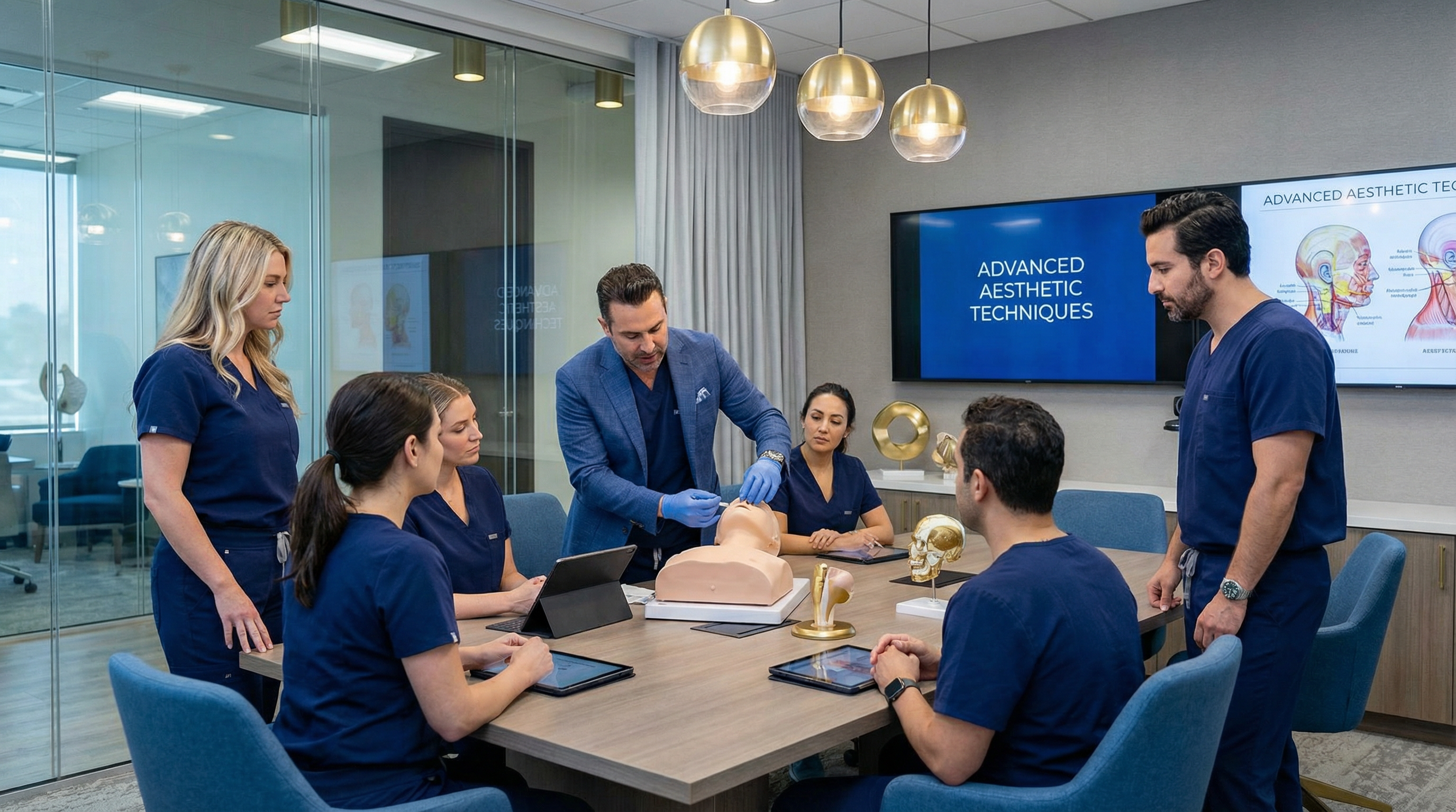 Sessão de treinamento médico